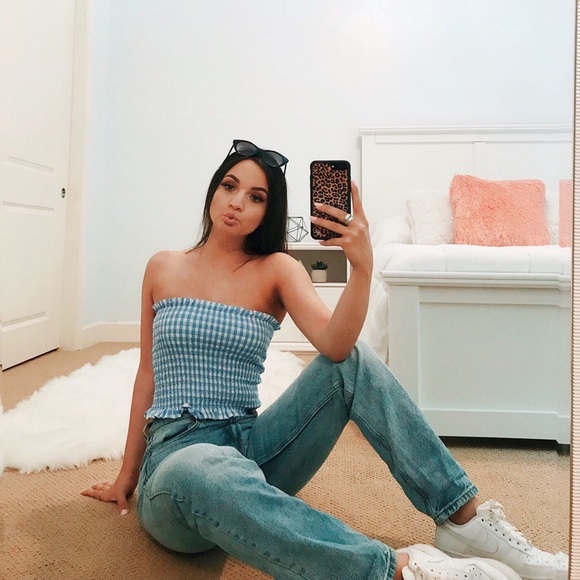 gingham tube top | f21 - Picture 4 of 5